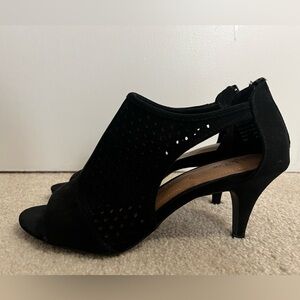 Style & Co. Black Open-Toe Heels